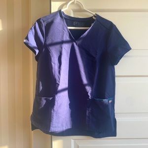 RARE FIGS Camo Collection Gaya Scrub Top S
